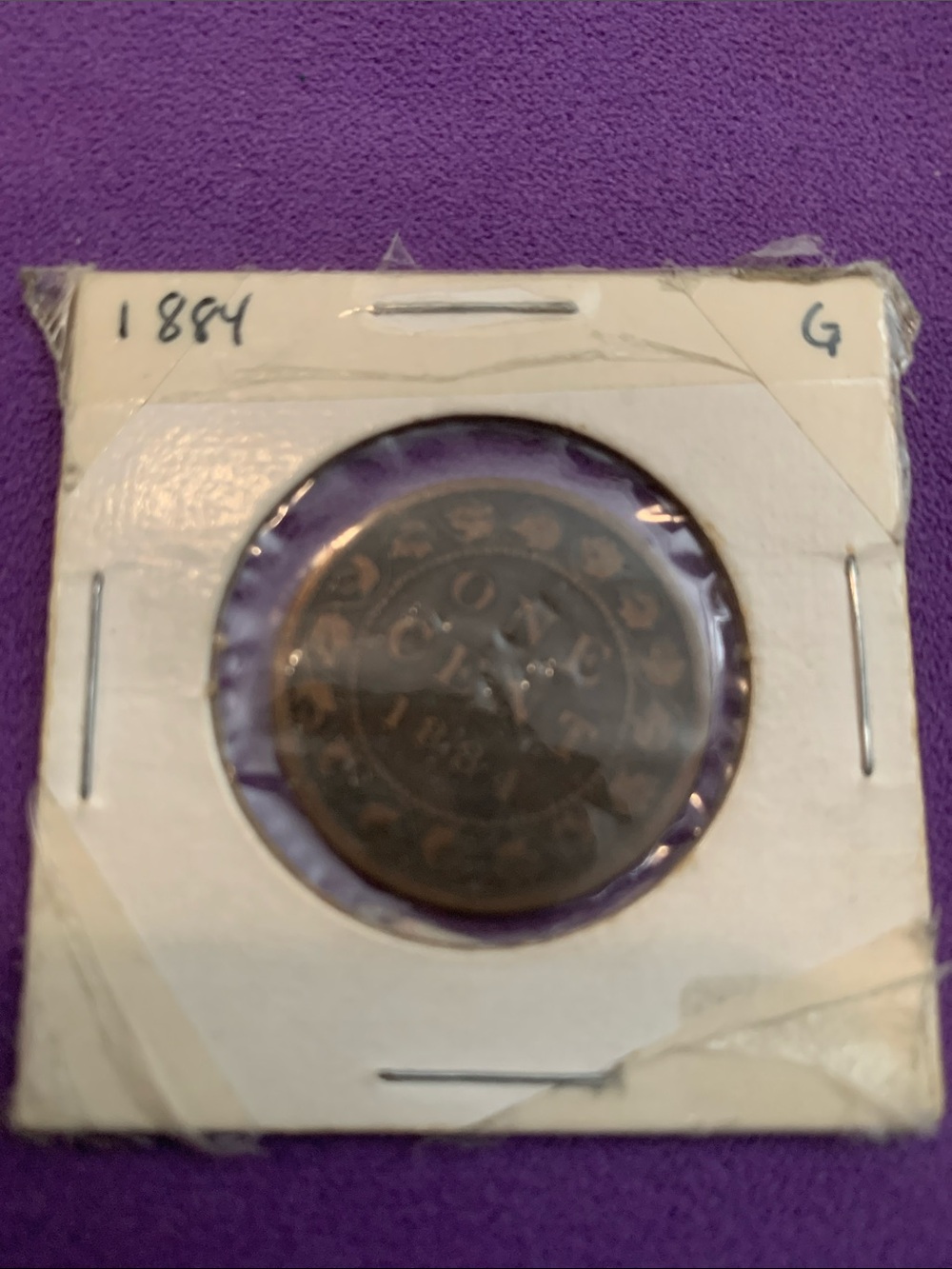 1884 Large Canadian Penny - Picture 6 of 7